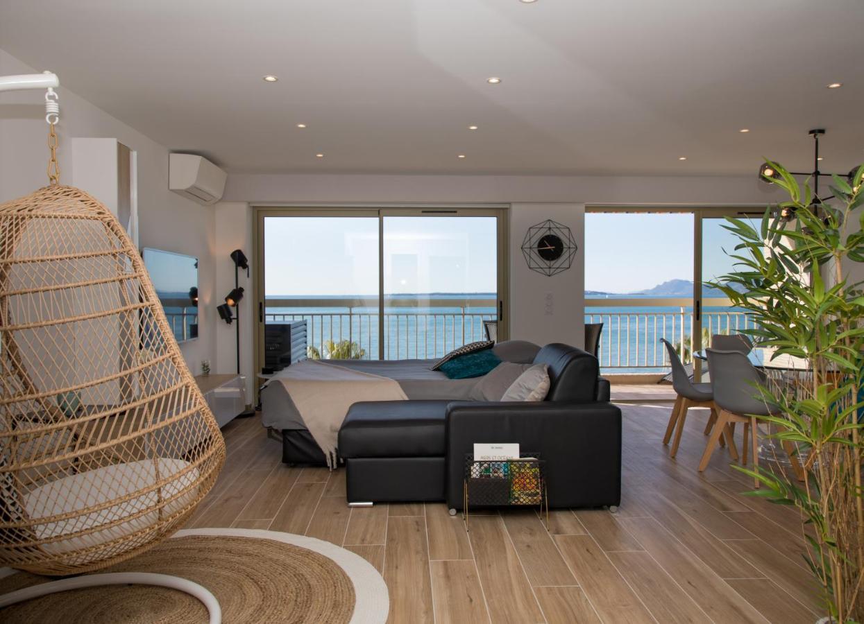 Vue Mer Panoramique, Clim, Balcon Et Plages Antibes Exteriör bild