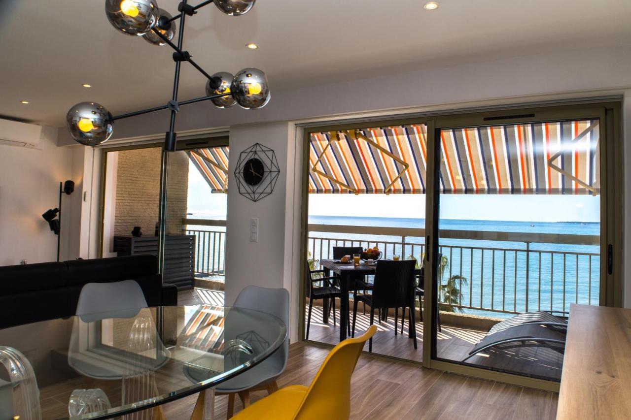 Vue Mer Panoramique, Clim, Balcon Et Plages Antibes Exteriör bild