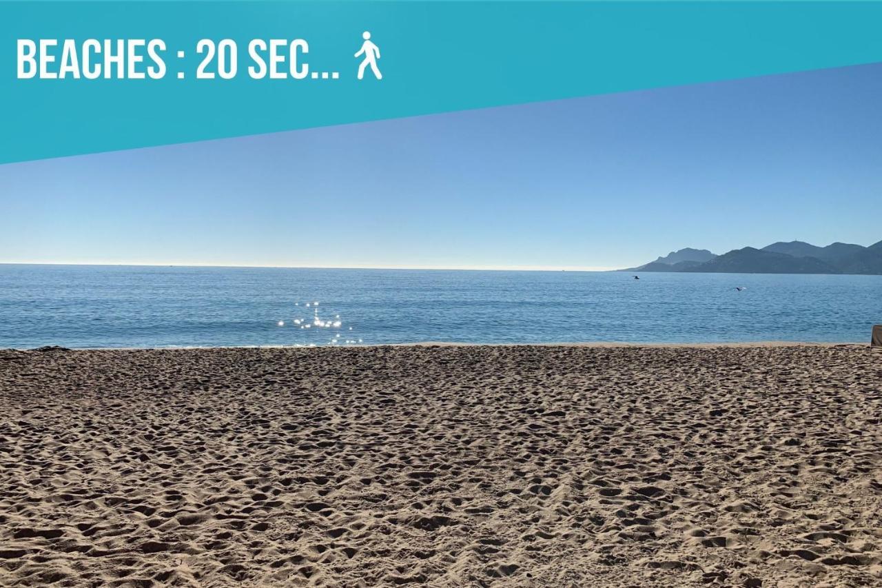 Vue Mer Panoramique, Clim, Balcon Et Plages Antibes Exteriör bild